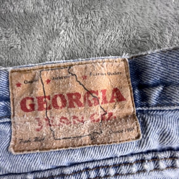 Vintage Georgia Jean Co Jeans Womens 18 Light Wash Relaxed Tapered Denim 90s Y2K - Picture 3 of 16